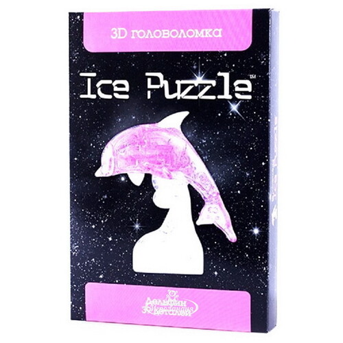 3Д пазл Дельфин розовый 17 см 39 элементов Ice Puzzle