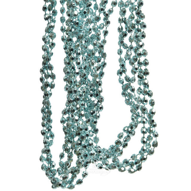 Бусы на елку Алмазная Россыпь 270 см Арктический голубой, пластиковые Kaemingk