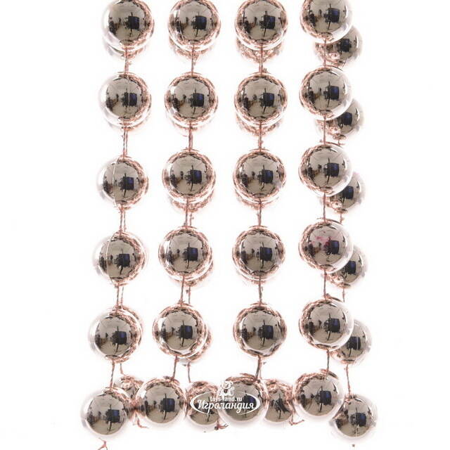 Бусы на елку Гигант 2 см*270 см нежно-розовые, пластиковые Kaemingk