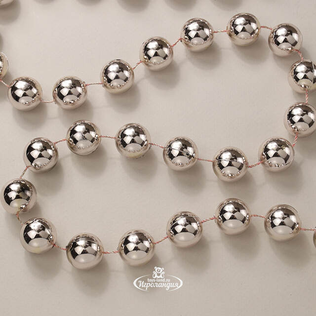 Бусы на елку Гигант 2 см*270 см нежно-розовые, пластиковые Kaemingk