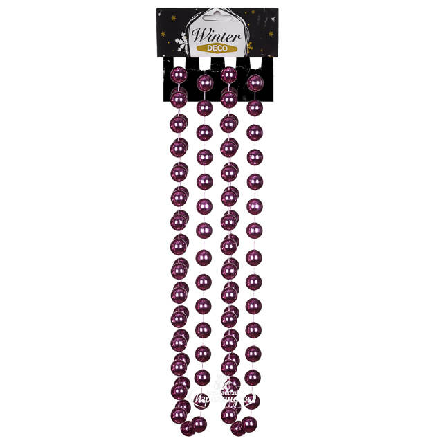 Бусы на елку Гигант 2 см*270 см royal purple, пластиковые Winter Deco