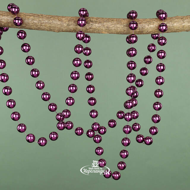 Бусы на елку Гигант 2 см*270 см royal purple, пластиковые Winter Deco