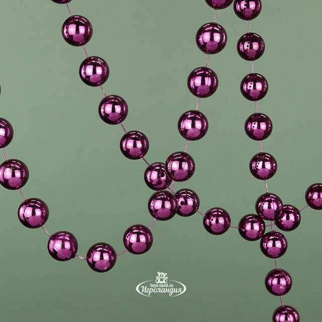 Бусы на елку Гигант 2 см*270 см royal purple, пластиковые Winter Deco