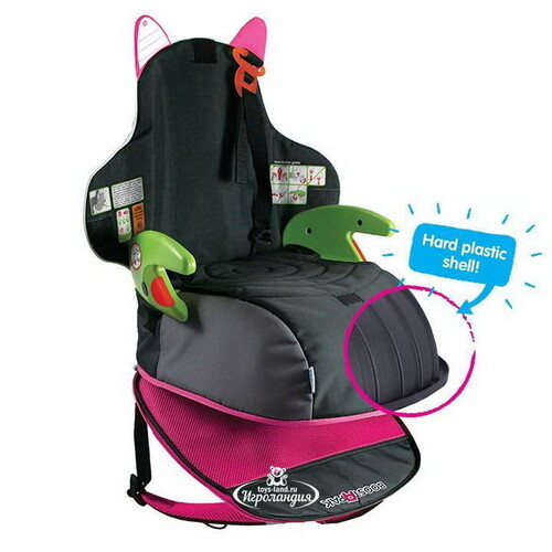 Автокресло-рюкзак Boostapak черно-розовое от 15 до 36 кг Trunki