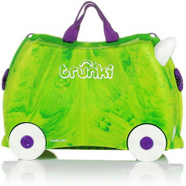 Детский чемодан на колесиках Динозавр Rex с наклейками Trunki