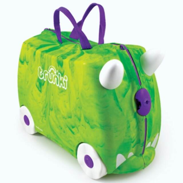 Детский чемодан на колесиках Динозавр Rex с наклейками Trunki