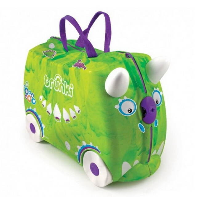 Детский чемодан на колесиках Динозавр Rex с наклейками Trunki