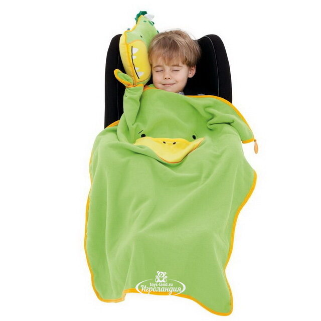 Дорожный набор Подушка и плед Динозавр Дадли Trunki