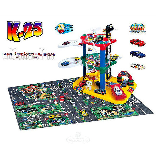 Парковка 3 уровня с ковриком и машинками G.B.FABRICANTES