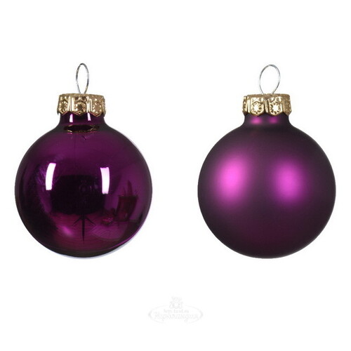 Набор стеклянных шаров 3.5 см royal purple mix, 16 шт Winter Deco