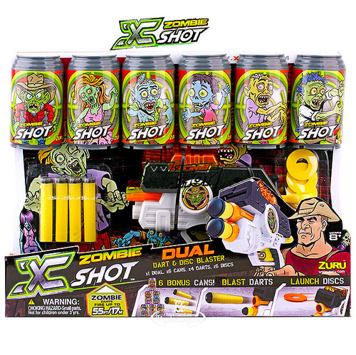 Бластер X-SHOT Двойной выстрел с мишенями ZURU