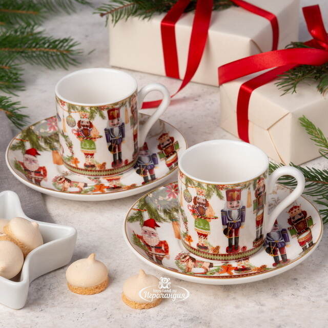 Кофейный набор Christmas Motivi, 4 предмета EDG