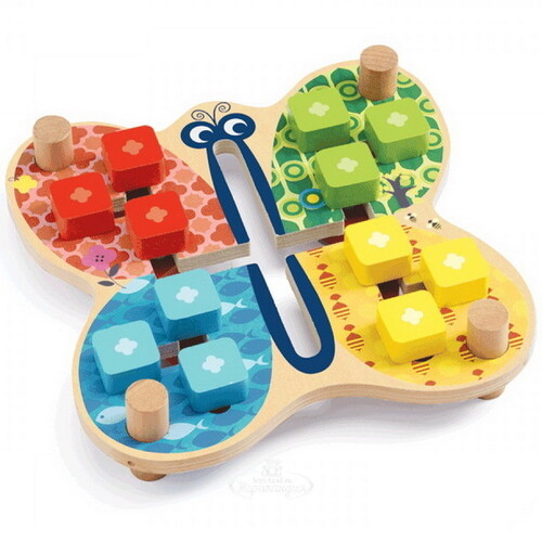 Развивающая игра-головоломка для малышей Бабочка 22 см дерево Djeco