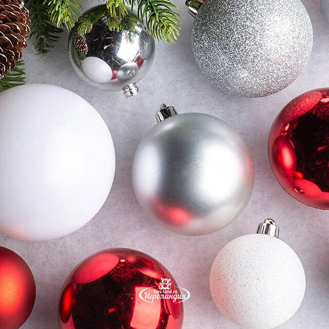 Набор пластиковых шаров Cosmo Зимняя Ягода, 6-10 см, 26 шт Kaemingk