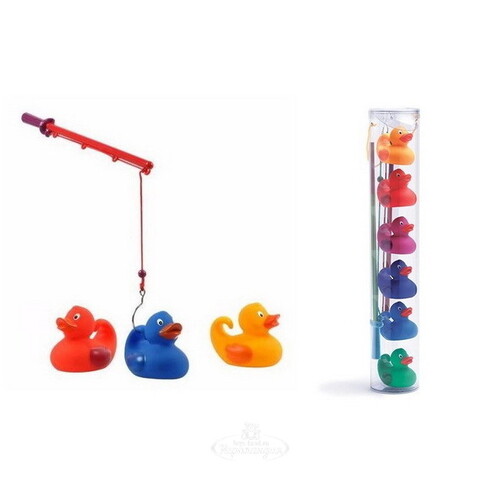 Игра для ванной Рыбалка - Цветные утки 2 удочки Djeco