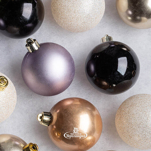 Коллекция пластиковых шаров Gracy - Вечер в стиле Гэтсби 6 см, 30 шт Kaemingk