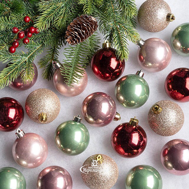 Коллекция пластиковых шаров Gracy - Огни Монмартра 6 см, 30 шт Kaemingk