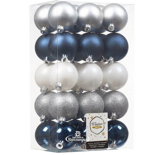 Коллекция пластиковых шаров Gracy - Полярная Ночь 6 см, 30 шт Winter Deco