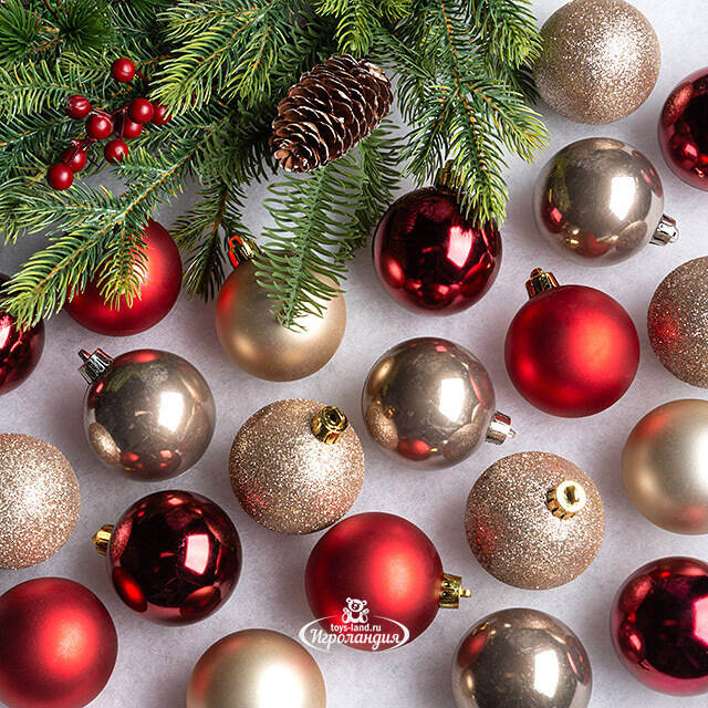 Коллекция пластиковых шаров Gracy - Парижский Вальс 6 см, 30 шт Kaemingk