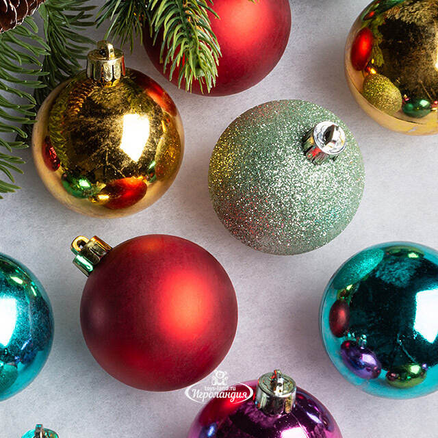 Коллекция пластиковых шаров Gracy - Новогодние Конфетти 6 см, 30 шт Kaemingk