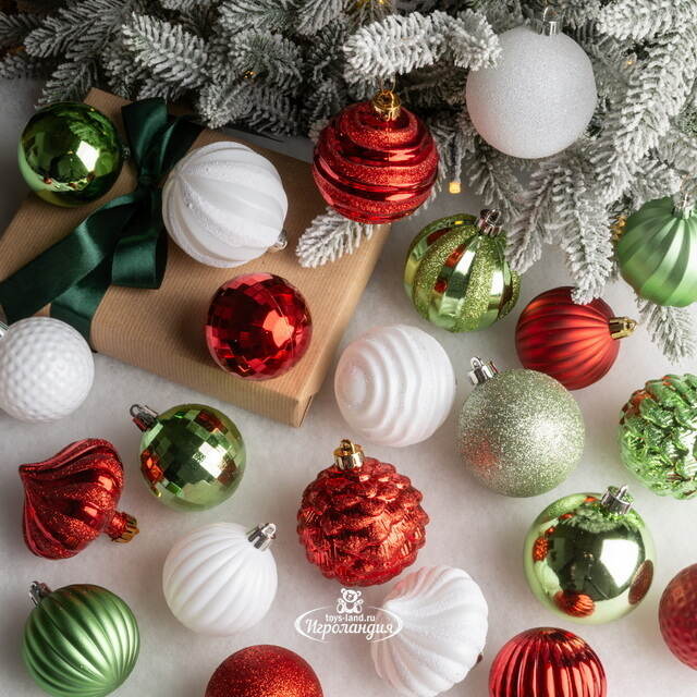 Набор пластиковых шаров Magic Suite: Wonderful Time, 6-7 см, 60 шт Kaemingk/Winter Deco (Кейминг/Винтер Деко)