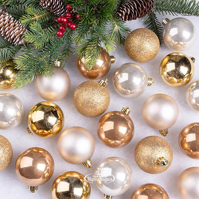 Коллекция пластиковых шаров Gracy - Брызги Шампанского 6 см, 30 шт Winter Deco