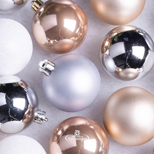 Коллекция пластиковых шаров Gracy - Белые Ночи 6 см, 30 шт Winter Deco