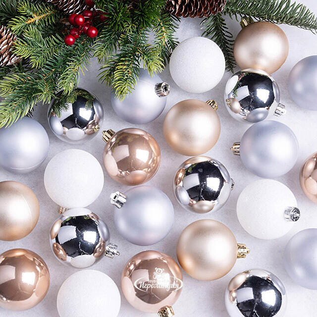 Коллекция пластиковых шаров Gracy - Белые Ночи 6 см, 30 шт Winter Deco