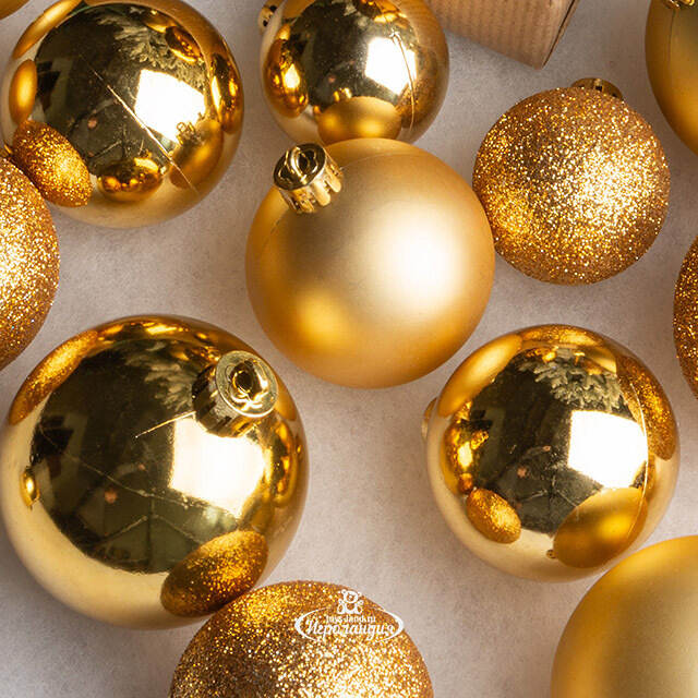 Набор пластиковых шаров Luminous - Золотой, 4-6 см, 30 шт Winter Deco