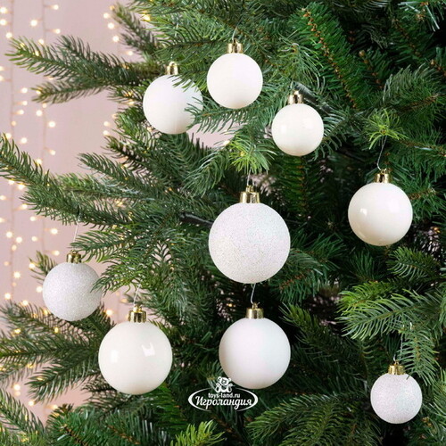 Набор пластиковых шаров Luminous - Белый, 4-6 см, 30 шт Winter Deco