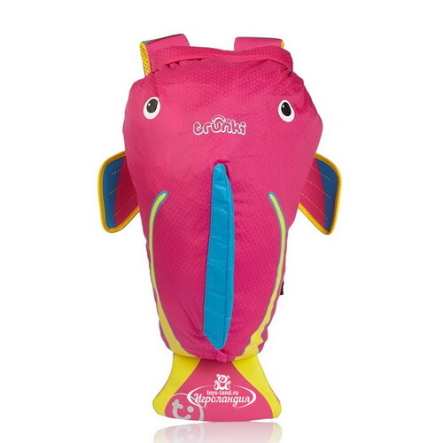 Детский рюкзак для бассейна и пляжа Коралловая рыбка розовая 37 см Trunki