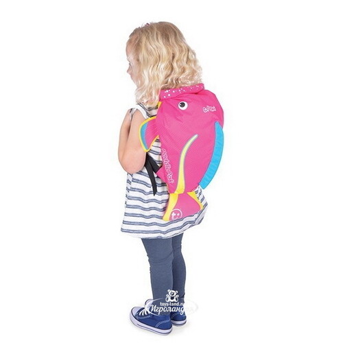 Детский рюкзак для бассейна и пляжа Коралловая рыбка розовая 37 см Trunki