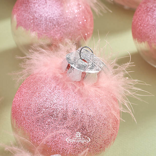 Набор пластиковых шаров Розовый Фламинго 8 см, 12 шт Kaemingk