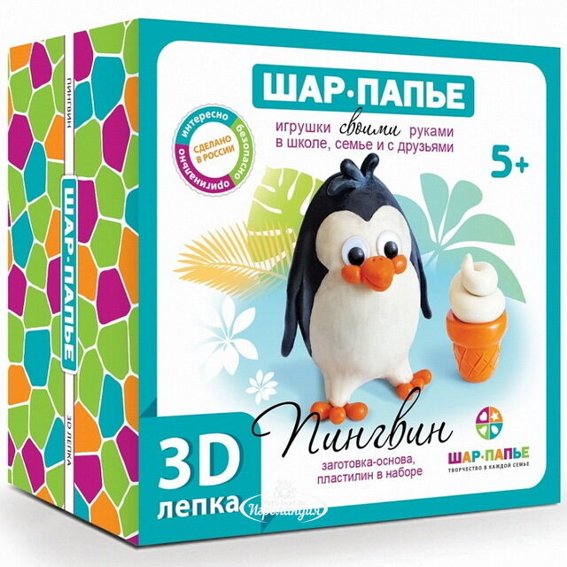 Набор для творчества 3D-лепка Пингвин Шар Папье
