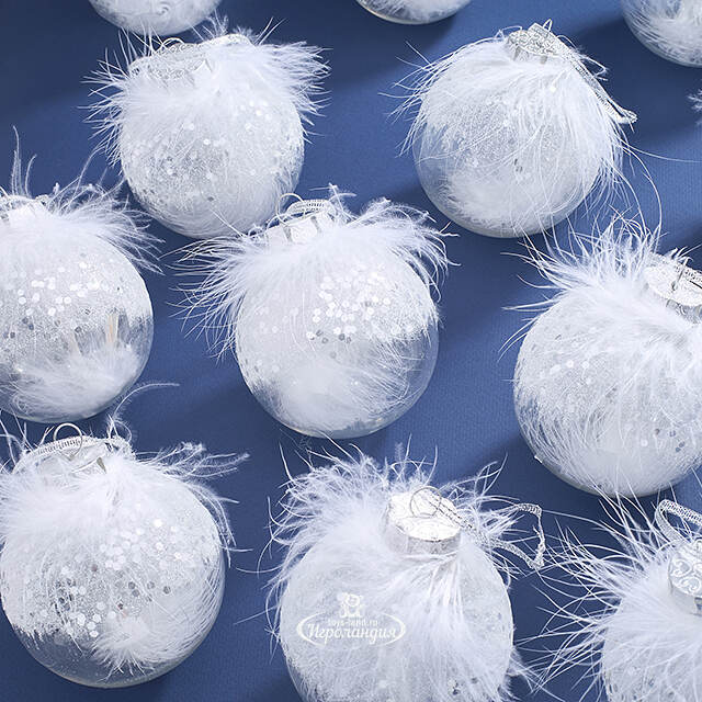 Набор пластиковых шаров Лебединое Озеро 8 см, 12 шт Kaemingk