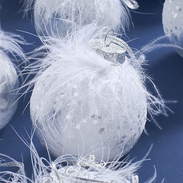 Набор пластиковых шаров Лебединое Озеро 8 см, 12 шт Kaemingk