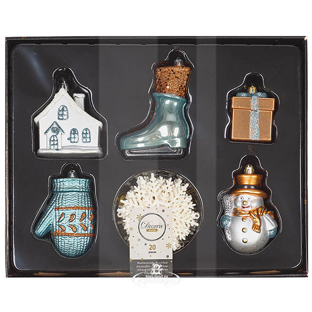 Набор елочных игрушек Рождественская История 6-11 см, 20 шт Kaemingk