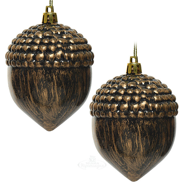 Набор елочных игрушек Желуди - Antique Genre 10 см, 2 шт Kaemingk