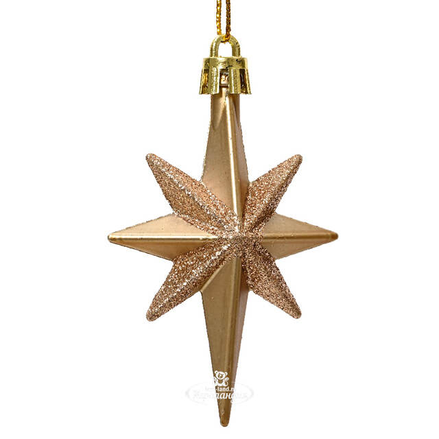 Елочная игрушка Вифлеемская Звезда 8 см матовая, 2 шт Kaemingk