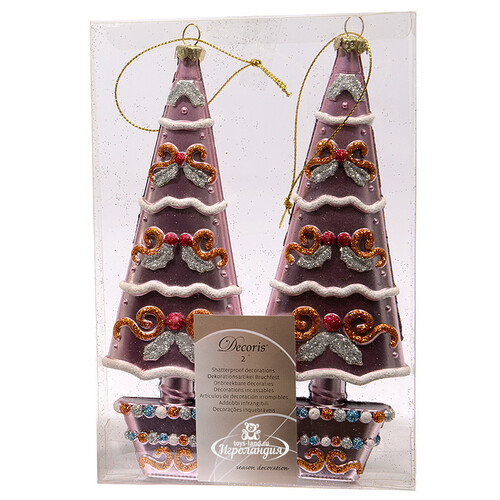 Елочная игрушка Пряничная Елка 19 см 2 шт, подвеска Kaemingk