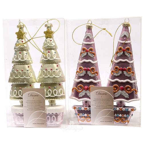 Елочная игрушка Пряничная Елка 19 см 2 шт, подвеска Kaemingk