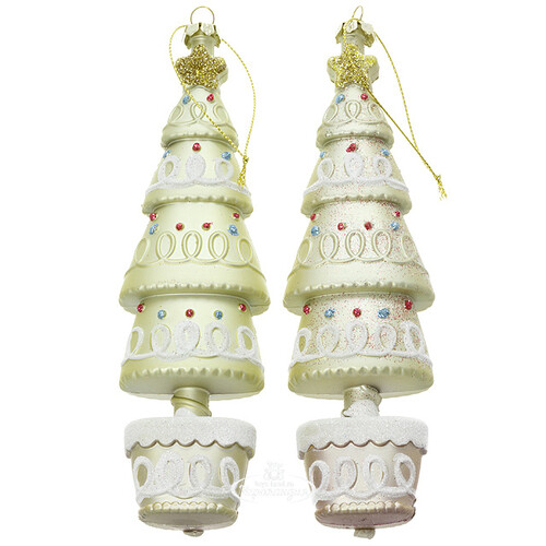 Елочная игрушка Пряничная Елка 19 см 2 шт, подвеска Kaemingk