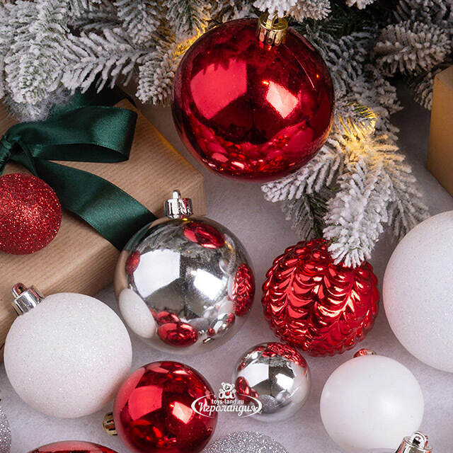 Набор пластиковых шаров Viva Grande: Зимняя ягода 4-8 см, 100 шт Kaemingk