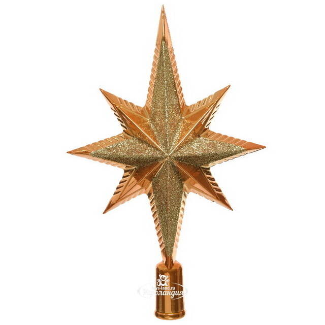 Верхушка Вифлеемская Звезда 25 см янтарная Kaemingk