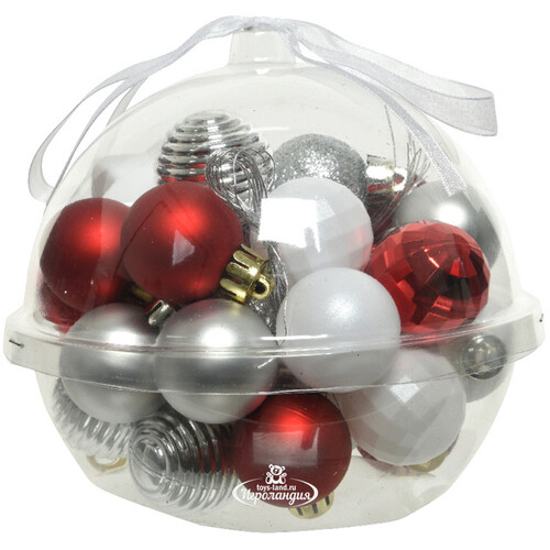 Набор елочных мини-украшений Christmas Gift: Зимняя ягода, 30 шт, пластик Kaemingk