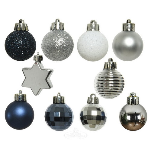 Набор елочных мини-украшений Christmas Gift: Полярная Ночь, 30 шт, пластик Kaemingk