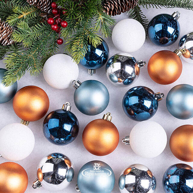 Коллекция пластиковых шаров Gracy - Mountain Lodge 6 см, 30 шт Kaemingk