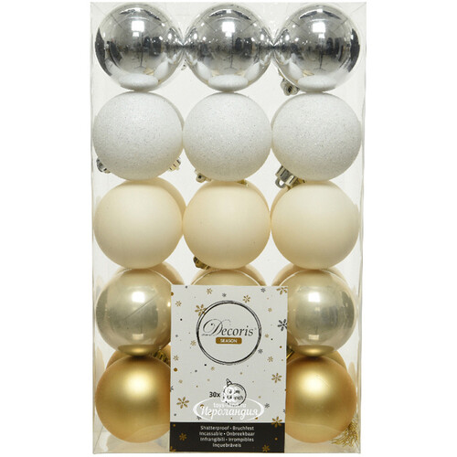 Коллекция пластиковых шаров Gracy - Bright Luxury 6 см, 30 шт Kaemingk