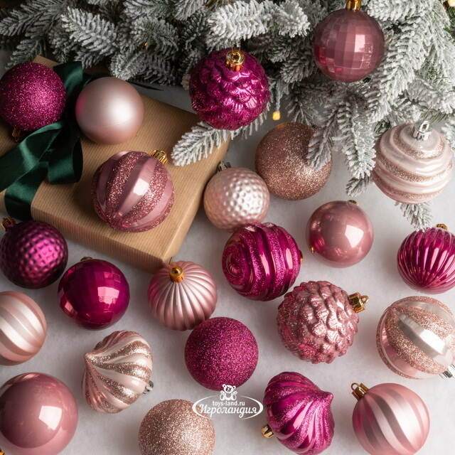 Набор пластиковых шаров Magic Suite: Magic Garden, 6-7 см, 60 шт Kaemingk