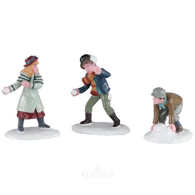 Набор фигурок Игра в снежки 6 см, 3 шт Lemax